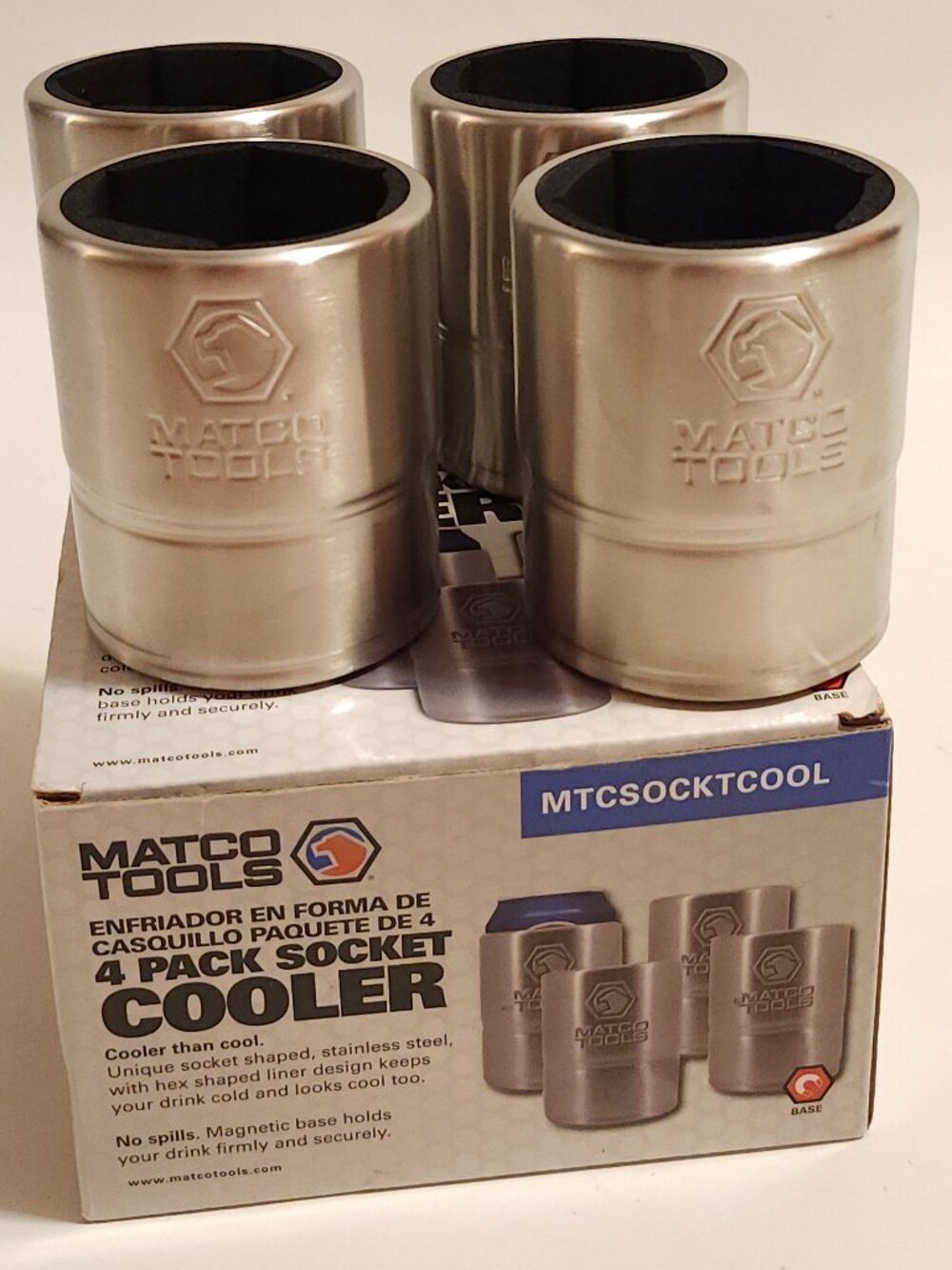 FUN MATCO TOOLS Socket Cooler Set of 4 BNIP Socket Set Beer Koozies